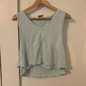 Gymshark Flowy Light Blue Crop Top